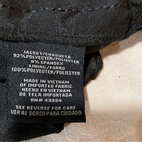 R&M Richards Black Ribbon Formal Jacket with Sequin Embellishments - Picture 9 of 15